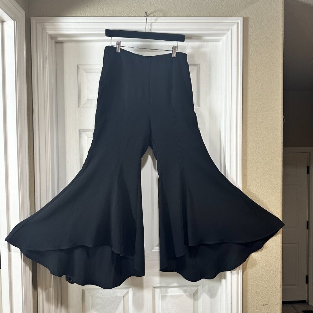 ANTHROPOLOGIE New NWT Flutter Flare Trousers Pants Black Size 10 - Picture 2 of 10